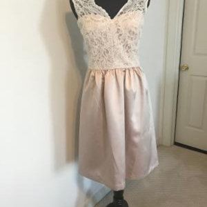 AFTER SIX SATIN AND LACE DRESS